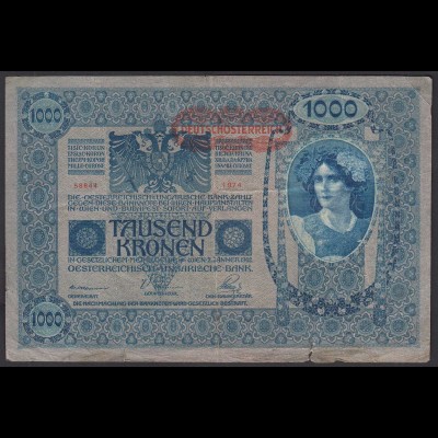 Österreich - Austria 1000 Kronen 1919 (1902) Banknote Pick 60 gebraucht (25861