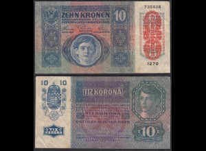 Österreich - Austria 10 Kronen Banknote 1915 Pick 51a VF- (3-) (31209