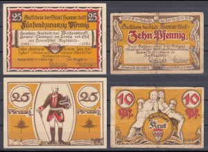 Westfalen - Hamm 10 + 25 Pfg.1921 Notgeld General von Wolfersdorff (30318