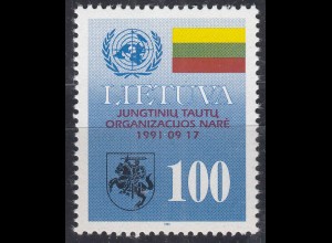 Litauen - Lithuania 1991 Mi 495 ** MNH UNO MITGLIED (31222