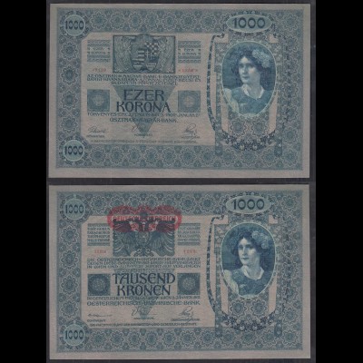 Österreich - Austria 1000 1.000 Kronen 1902 (1919) Pick 57 XF (2) (31216