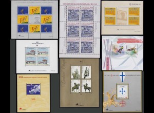 Portugal nice large Lot of 8 pieces SOUVENIR SHEETS MNH ** Opportunity (91004