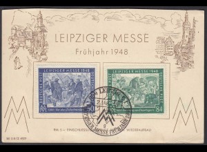  Leipziger Messe 1948 Sonder-Karte Satz mit SST Ersttag (26047