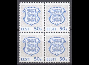 Estland - Estonia 1993/5 Mi. 205 postfr. ** MNH 4er Block (31225