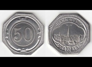 Hamm Notgeld Westfalen 50 Pfennig 1918 Eisen bankfrisch Funck 191.9 (31301