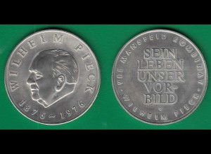 Medaille ca. 40 mm ca. 24 Gramm 1876-1976 Wilhelm Pieck Sein Leben unser Vorbild