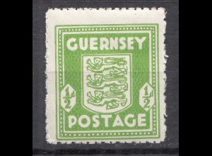 Deutsche Besetzung 2. WK Guernsey 1/2 P. Mi.1 postfrisch MNH WW2 (31336