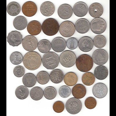 ältere Münzen-Lot ca 40 Stück alle Welt bitte ansehen (31393