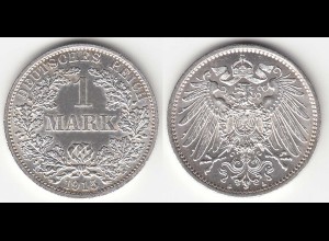 1 Mark Jaeger 17 Silber Münze großer Adler 1915 A Kaiserreich (31400