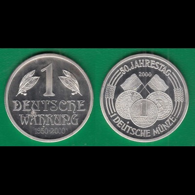 Medaille ca.35 mm ca.17,3 Gramm 50 Jahrestag Deutsche Münze 1950-2000 (31376