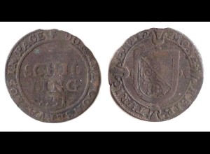 Schweiz - Switzerland Zürich 1 Schilling Münze 1751 (31305
