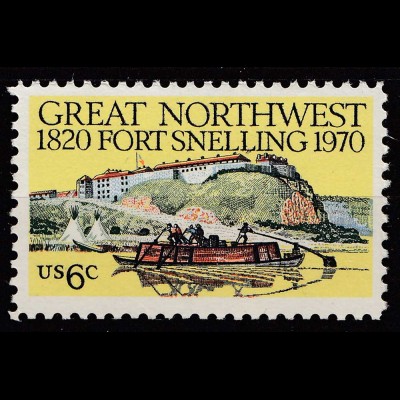 USA 1970 Mi. 1011 - 150. Jahrestag Anniversary of Fort Snelling 6 Cent ** MNH