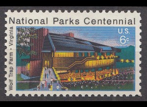 USA 1972 Mi. 1068 - 100 Jahre Nationalparks: Wolf Trap Farm 6 Cent ** MNH