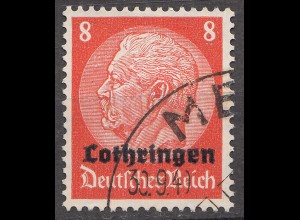 Deutsche Besetzung Lothringen 1940 Mi. 5 - 8 Pfennig gestempelt used (70039
