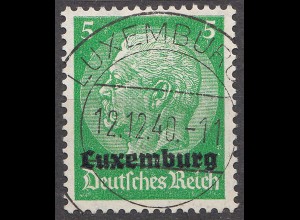 Deutsche Besetzung Luxemburg 1940 Mi. 3 - 5 Pfennig gestempelt used (70048