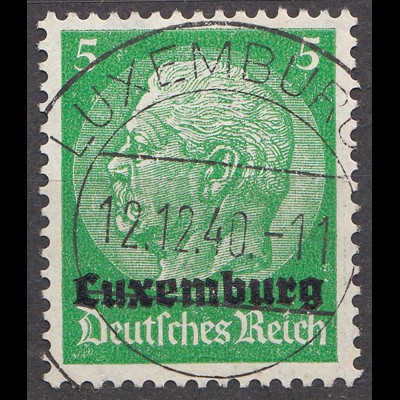 Deutsche Besetzung Luxemburg 1940 Mi. 3 - 5 Pfennig gestempelt used (70048
