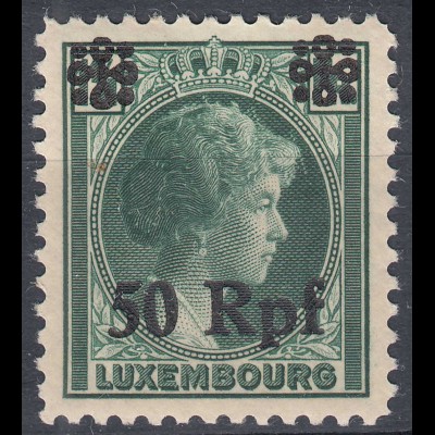 Deutsche Besetzung Luxemburg 50 Rpf. auf 1,1/4 Fr. 1940 Mi. 29 ** MNH (70075