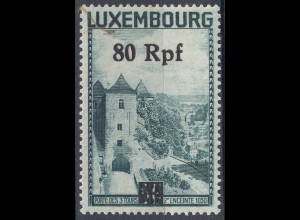 Deutsche Besetzung Luxemburg 80 Rpf. auf 5 Fr. 1940 Mi. 31 ** MNH (70077
