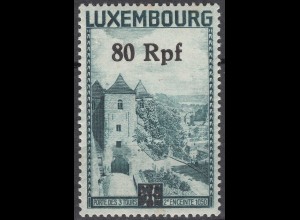 Deutsche Besetzung Luxemburg 80 Rpf. auf 5 Fr. 1940 Mi. 31 gest. used (70079