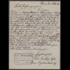 Kartenbrief 1920 Ganzsache K17 15 Pfg. m.Zusatzfrankatur Bonn - Ürdingen (31487