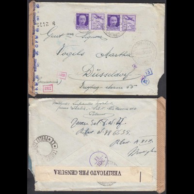 Italien - Italy Palermo 1942 Zensurbrief nach Düsseldorf (25986