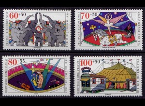 Germany BRD 1989 Mi 1411-14 ** MNH Zirkus – Circus (70099