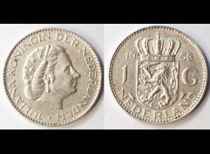 NIEDERLANDE - NEDERLAND 1 Gulden Silber 1956 (r1249