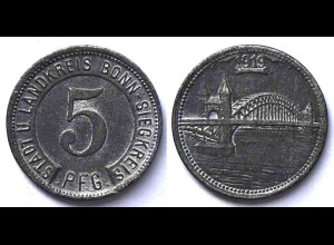 Germany Bonn-Siegkreis 5 Pfennig 1919 Notgeld Zinc (21962
