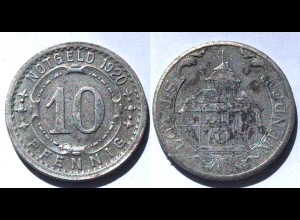 Germany Menden Sauerland 10 Pfennig 1920 Notgeld Eisen Iron (21993