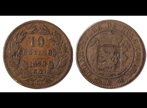 Luxemburg - Luxembourg 10 Centimes 1870 WILLEM III (p434