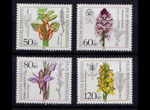 Germany BRD 1984 Mi 1225-28 ** MNH Orchideen – Orchids (70119