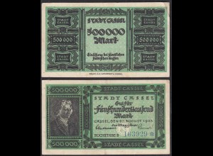 Hessen - Cassel - Kassel 500000 500.000 Mark 1923 Notgeld VF (31281