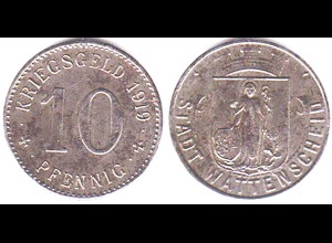 10 Pfennig Notgeld-Kriegsgeld Münze Wattenscheid 1919 Eisen (4057