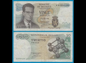 Belgien - Belgium 20 Francs Banknote 15.6.1964 Pick 138 gebraucht (19116