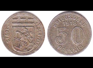 ELBERFELD Germany 50 Pfennig Notgeld/Kriegsgeld 1918 Iron/Eisen (4138