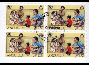 Anguilla 1981 Mi.446-449 Briefstück on piece UNICEF (70170