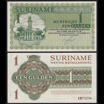 SURINAM - SURINAME 1 Gulden 1974 Pick 116d UNC (1) (21184
