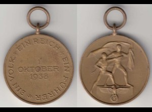 3.Reich Medaille zur Erinnerung an 1.Oktober 1938 Anschluss Sudetenland (31629