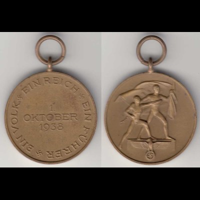 3.Reich Medaille zur Erinnerung an 1.Oktober 1938 Anschluss Sudetenland (31629