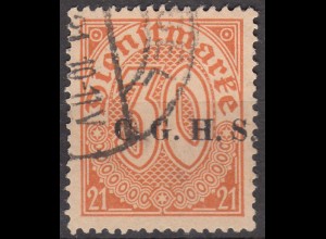 Oberschlesien - Upper Silesia Mi. D5 overprint 30 Pfennig gebraucht used 1920