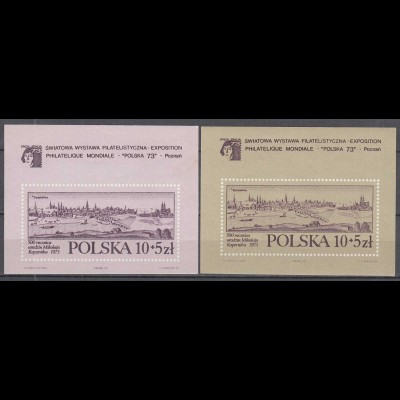 Polen - Poland 1973 Polska 73 in Posen Block 55 + 56 postfrisch MNH 15 € (31645