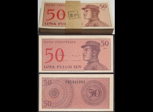 Indonesien - Indonesia Bundle 100 Stück 50 Sen 1964 Pick 94 UNC (90148 
