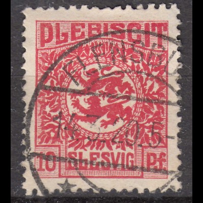 Abstimmungsgebiete Schleswig-Slesvig Mi.4 – 10 Pfg. gestempelt used 1920 (70256