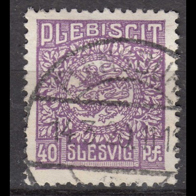 Abstimmungsgebiete Schleswig-Slesvig Mi.9 – 40 Pfg. gestempelt used 1920 (70264