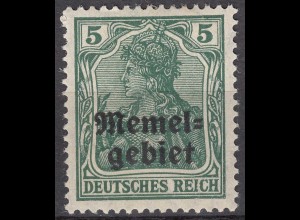 Memel 1920 Mi.1 Freimarke 5 Pfennig ungebraucht mit Falz MH (70287