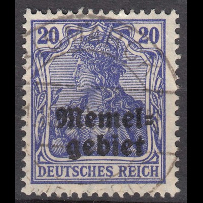 Memel 1920 Mi.4 Freimarke 20 Pfennig gestempelt used (70289