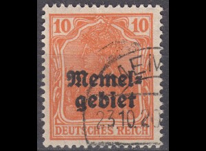 Memel 1920 Mi.14 Freimarke 10 Pfennig gestempelt used (70296