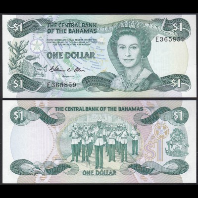 Bahamas 1 Dollar Banknotes 1974 (1984) Pick 43a UNC (1) (13867
