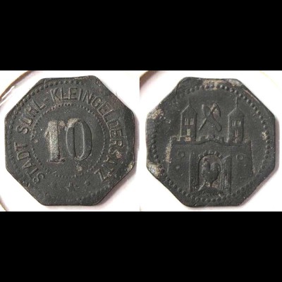 Germany Suhl 10 Pfennig no year Notgeld Small change set Zinc (n911