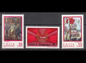 Rumänien - Romania 1971 50 J.Rumänien Mi. 2928-30 postfrisch MNH (70399